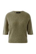 Soft alpaca-blend jumper by Oui in Green Garden. Lightweight, flattering and easy to wear with jeans or tailored trousers. Shop now at Dotique.