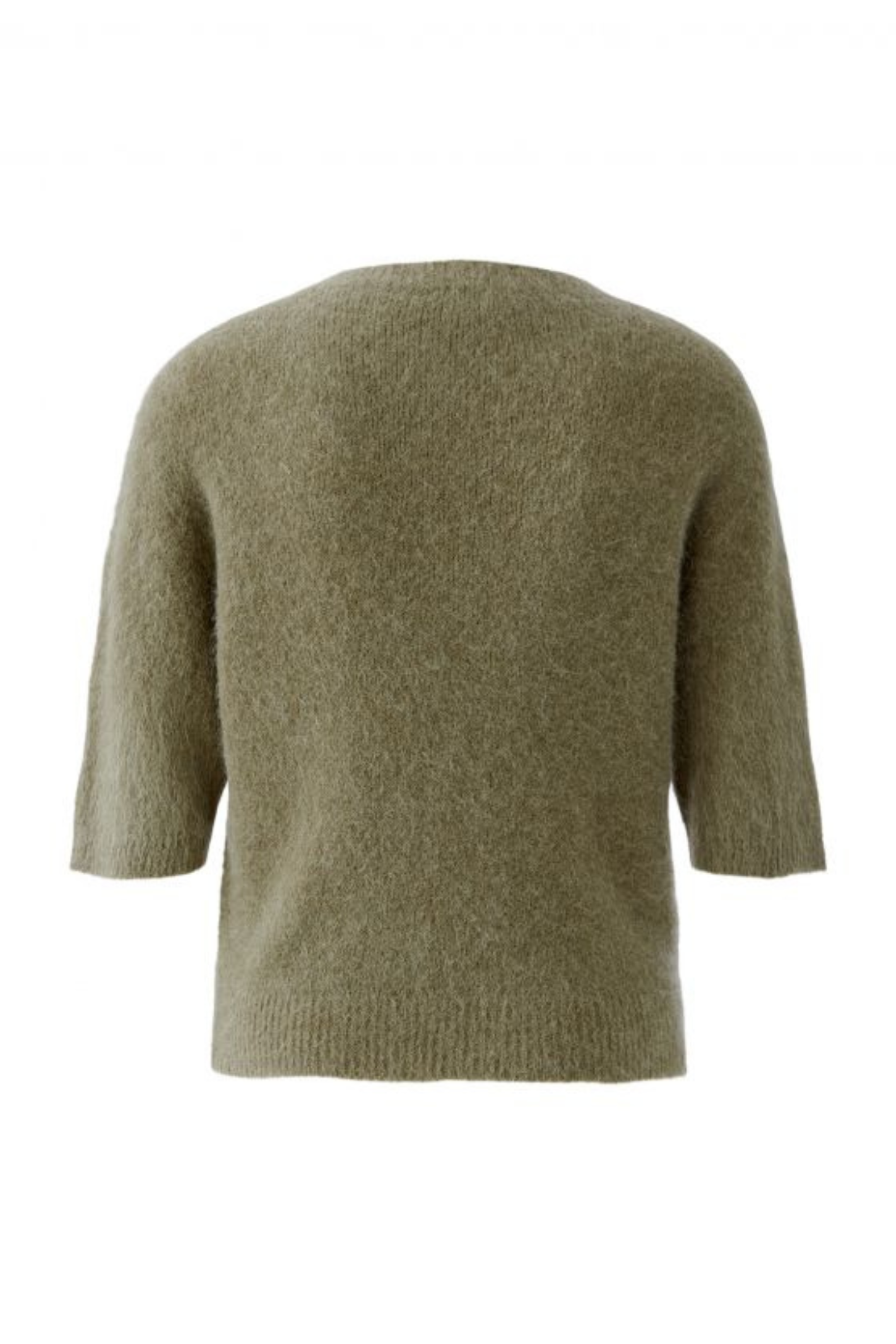 Soft alpaca-blend jumper by Oui in Green Garden. Lightweight, flattering and easy to wear with jeans or tailored trousers. Shop now at Dotique.