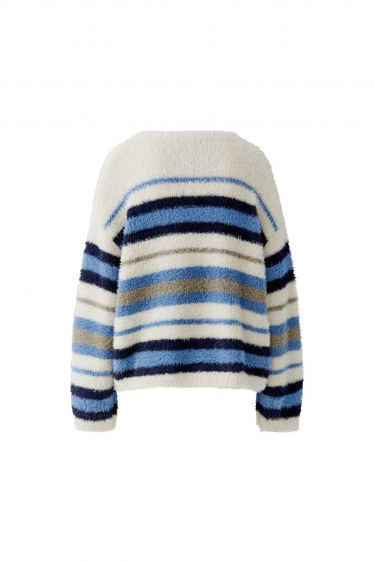 Oui 98977 White Blue Striped Jumper, product image 2. Shop Oui at Dotique.