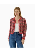 Oui 99765 Red Cardigan, front view. Shop Oui at Dotique.