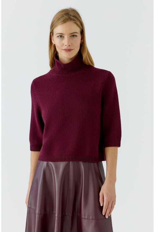 Oui 99806 Bramble Berry Jumper, front view. Shop Oui at Dotique.