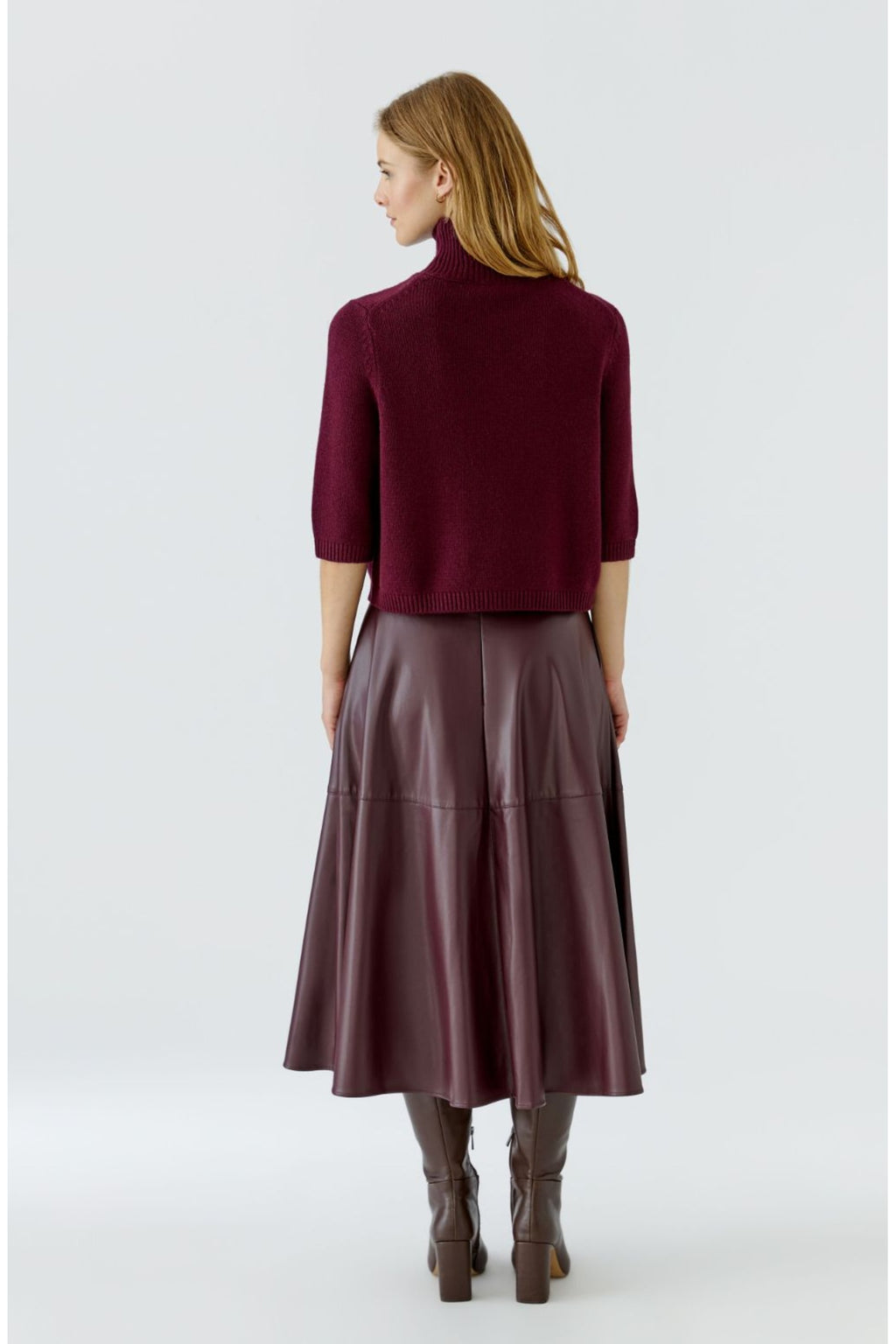 Oui 99806 Bramble Berry Jumper, back view. Shop Oui at Dotique.