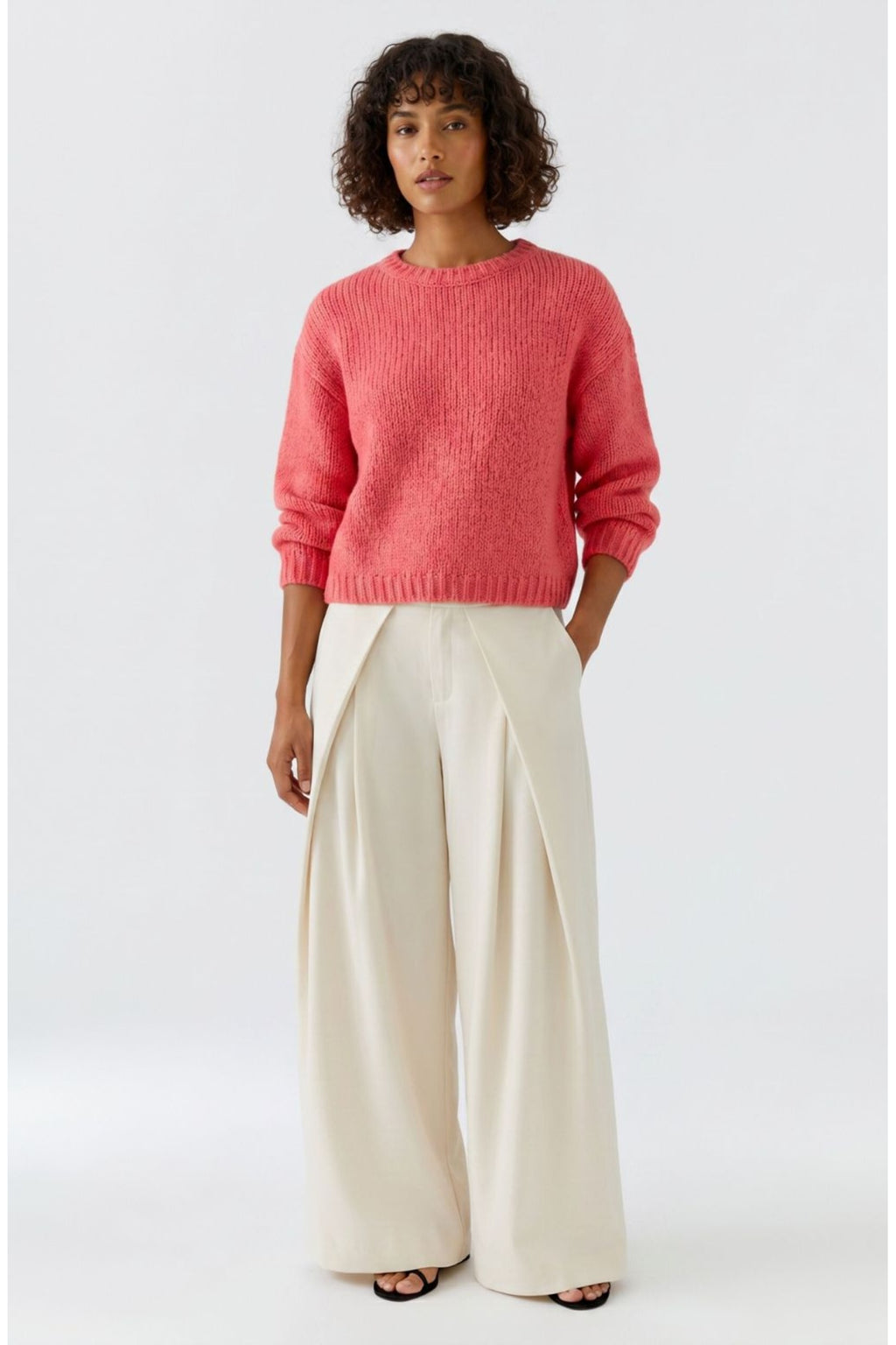 Oui 99832 Carmine Jumper, full-length styling. Shop Oui at Dotique.