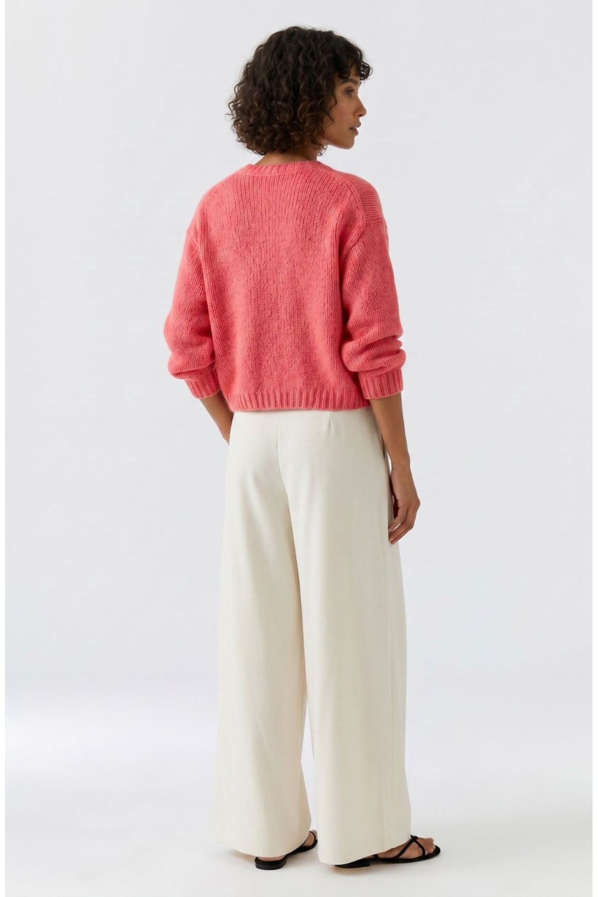 Oui 99832 Carmine Jumper, back view. Shop Oui at Dotique.