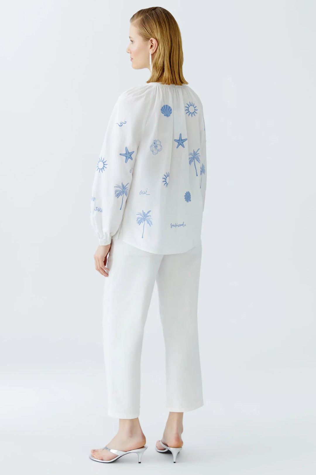 Dotique Oui 93211 Optic White Embroidered Tunic
