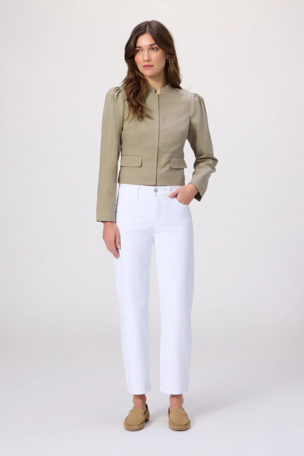 Paige Mason Ankle Jeans – Crisp White in a straight fit by paige Shop paige at Dotique for refined casual style