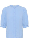 Part Two 30310416 AzraPW Serenity Blue Shirt linen blouse by Part Two shop the brand at Dotique lightweight breathable summer top