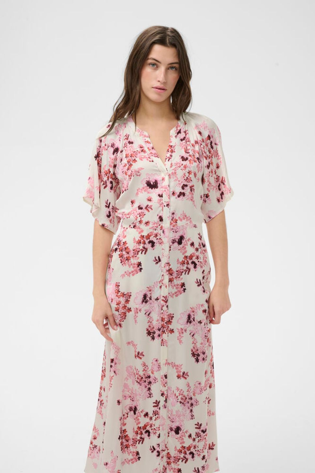 Part Two 30310465 AlajaPW Pink Shadow Flower Print Dress with soft floral design by part two Shop part two at Dotique