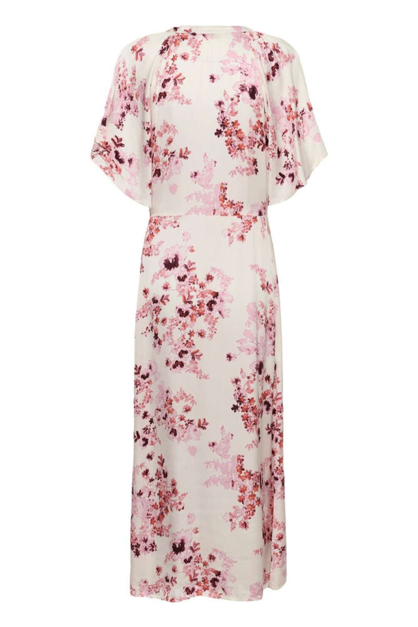 Back view of Part Two 30310465 AlajaPW Pink Shadow Flower Print Dress by part two with floral pattern, shop part two at Dotique