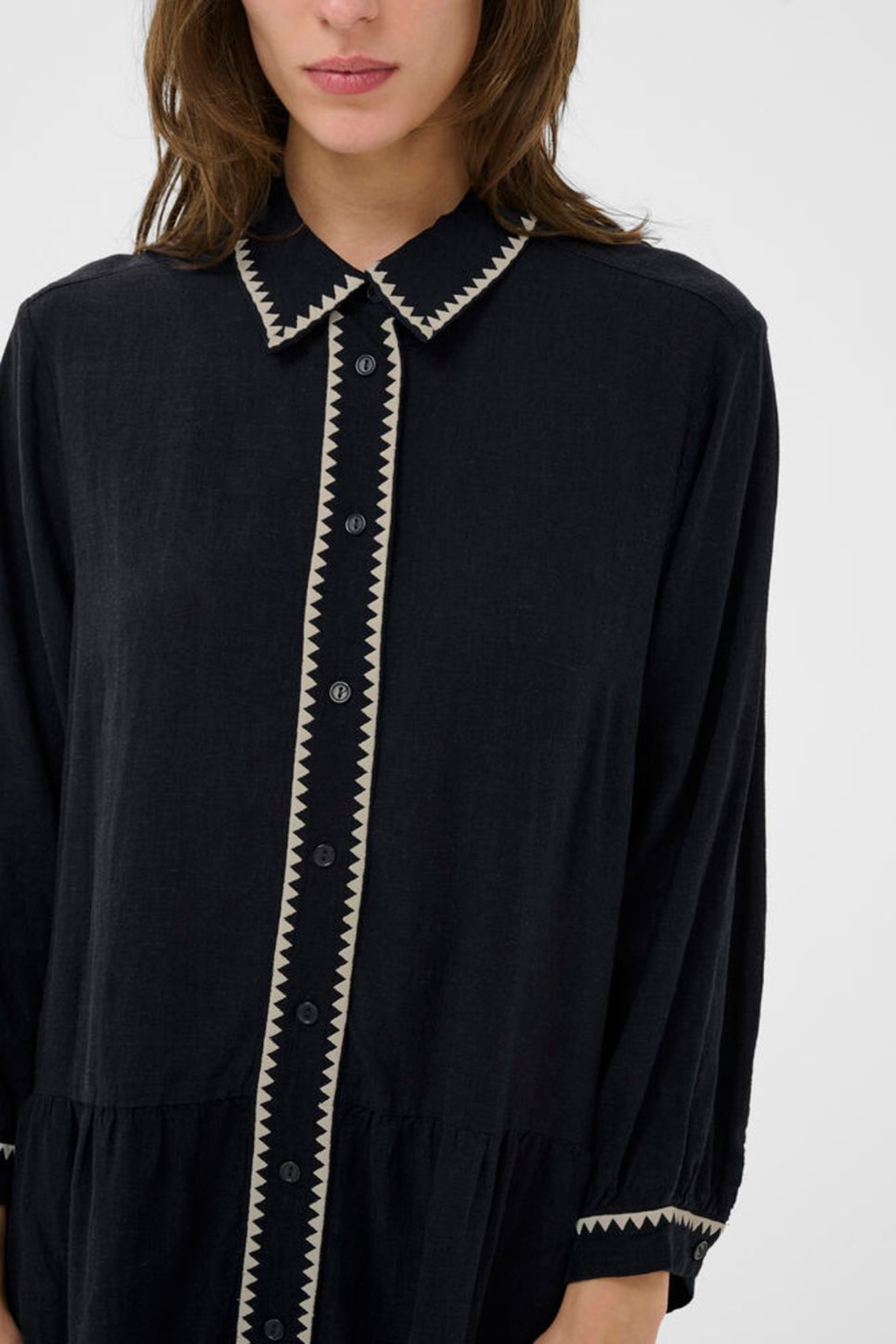 Part Two 30310478 AliviaPW After Midnight Dress in black with contrast trim by part two Shop part two at Dotique