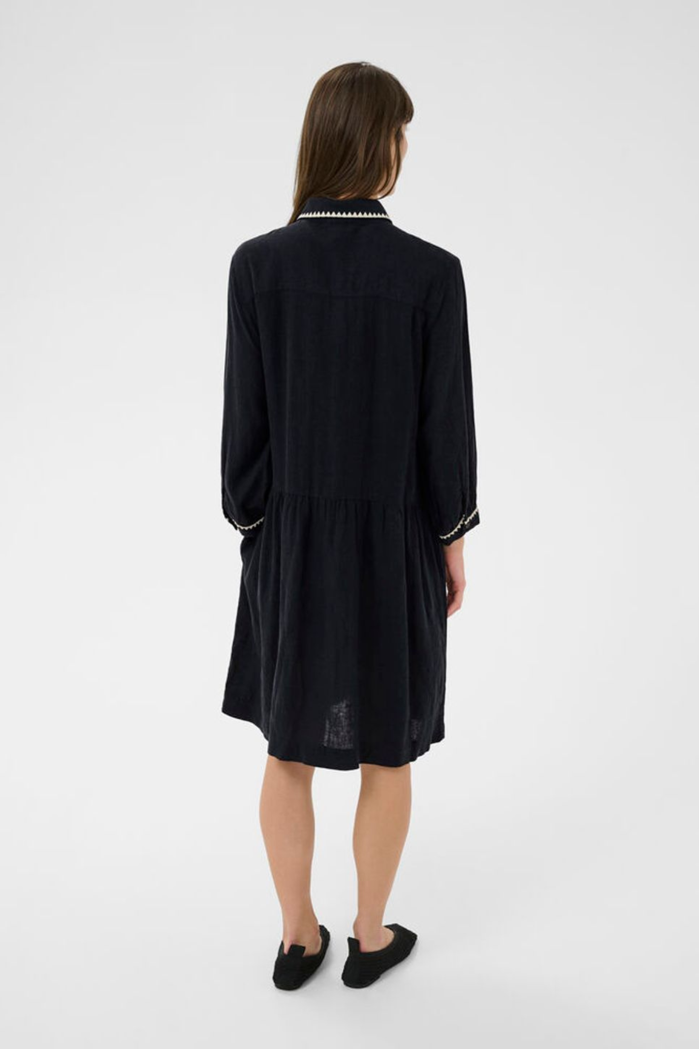 Rear view of Part Two 30310478 AliviaPW After Midnight Dress by part two featuring long sleeves, shop part two at Dotique