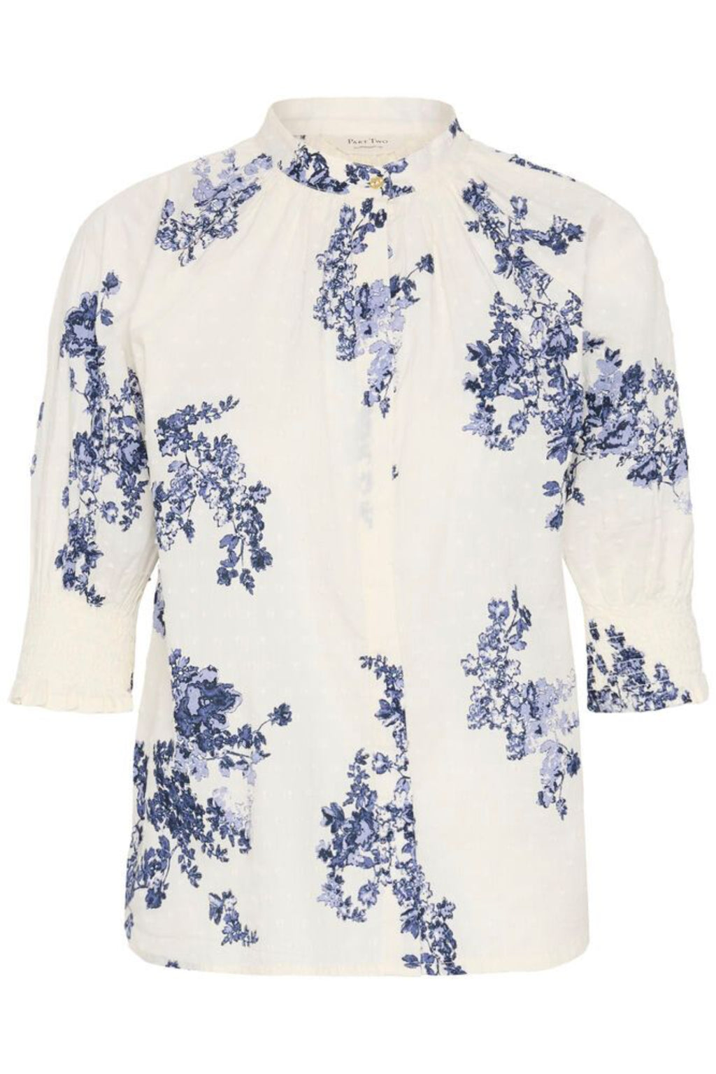 Part Two 30310709 AlmerasPW Blue Shadow Flower Print Shirt by Part Two available to shop at Dotique