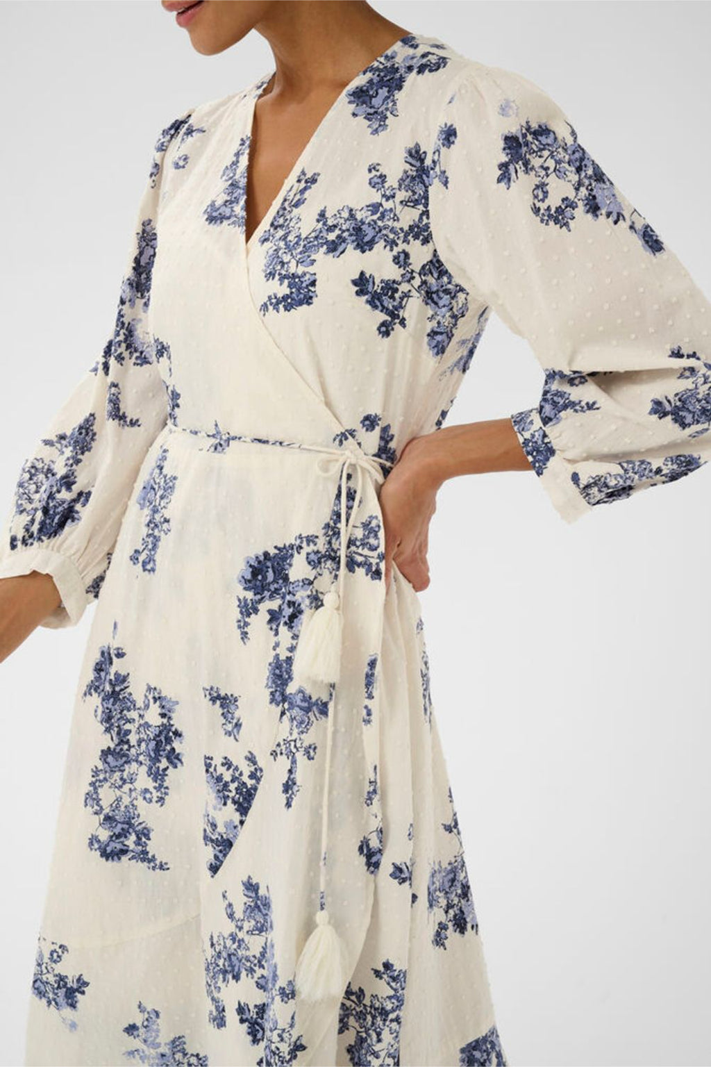Part Two 30310448 AlyaPW Blue Shadow Flower Print Dress by Part Two, shop Part Two at Dotique online fashion.