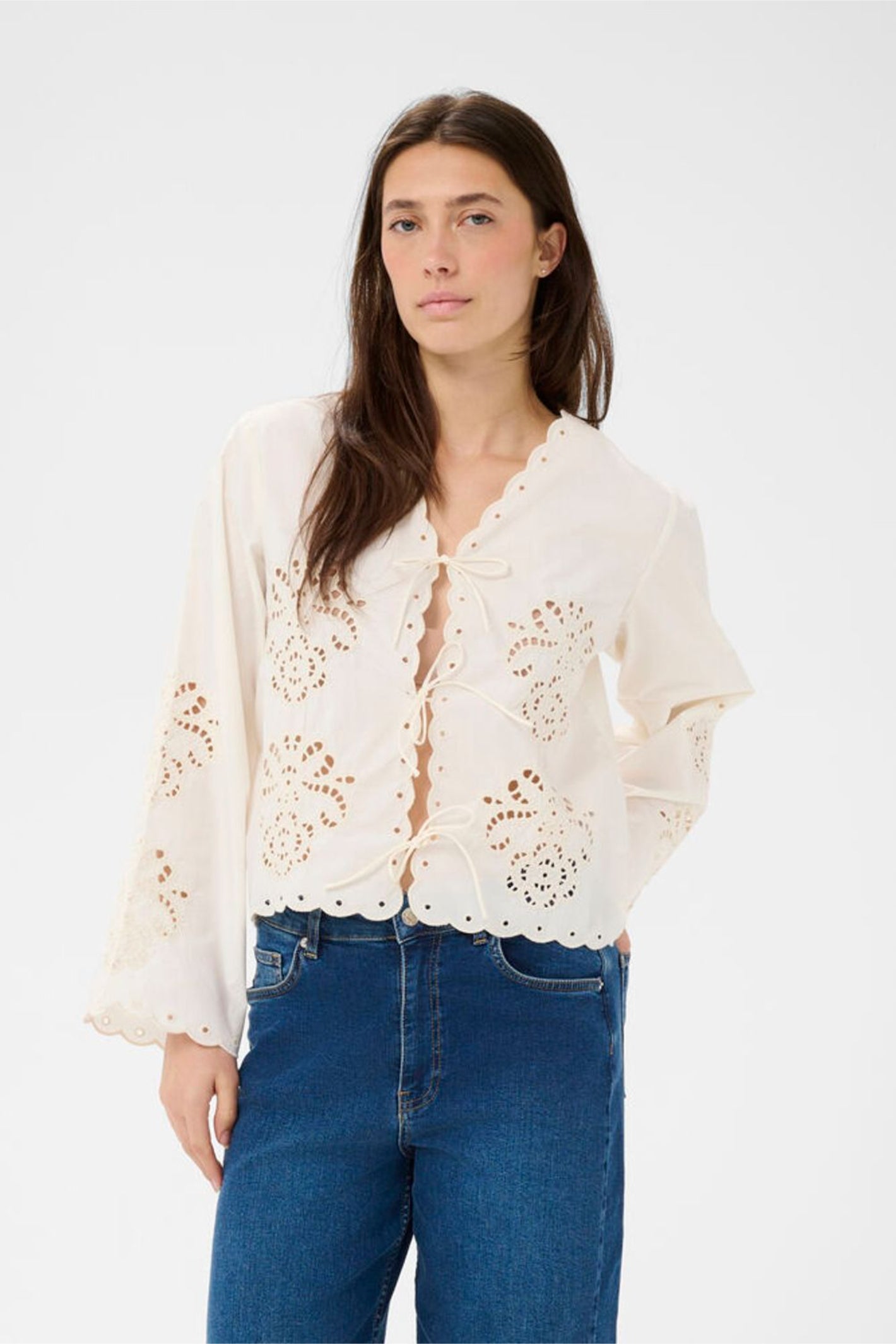 Part Two 30310454 AnamariaPW Whisper White Blouse by Part Two, shop Part Two styles at Dotique for elegant fashion.