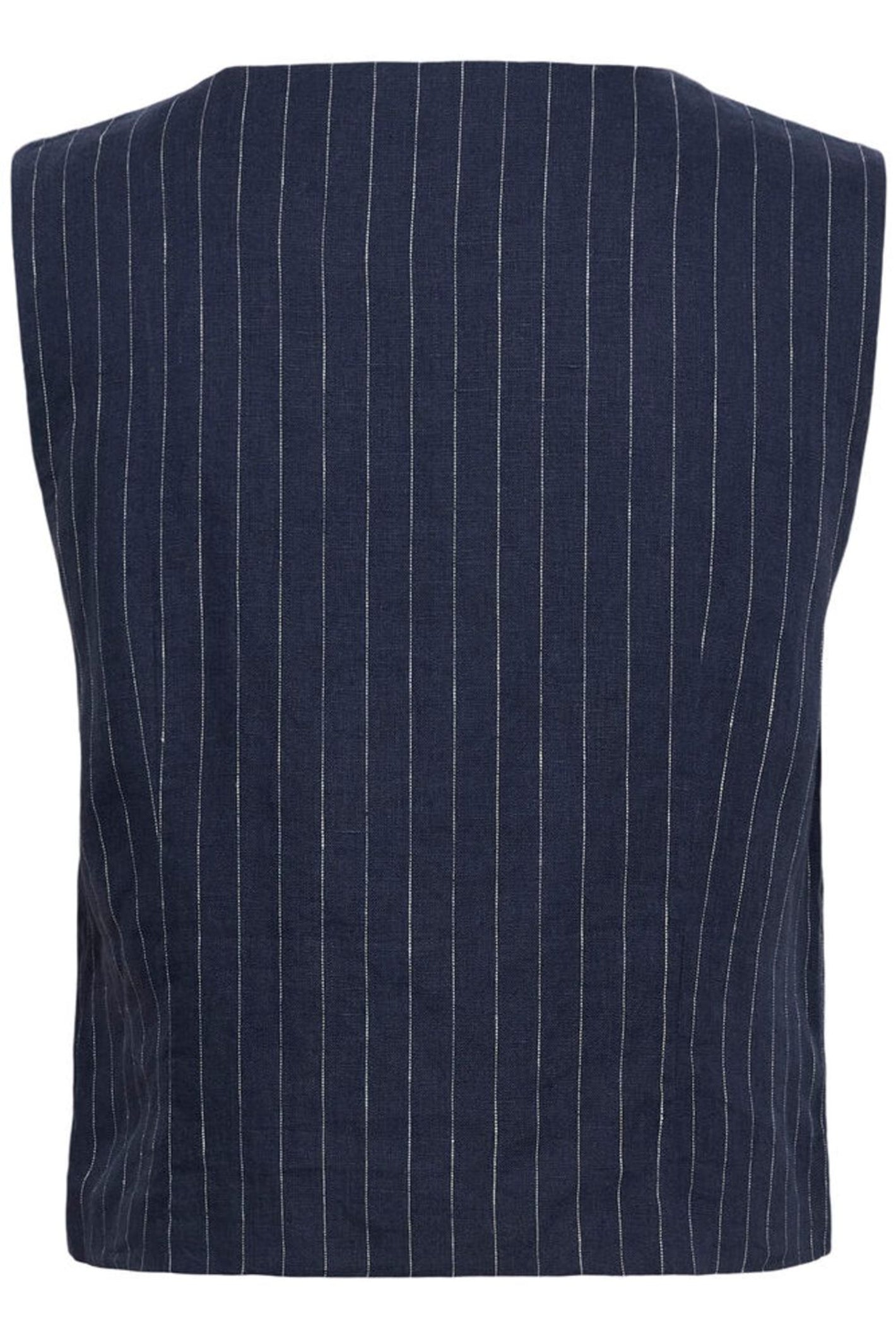 Part Two 30310487 AzaniaPW Blue Nights Pinstripe Waistcoat by Part Two in navy with thin white stripes, shop Part Two at Dotique