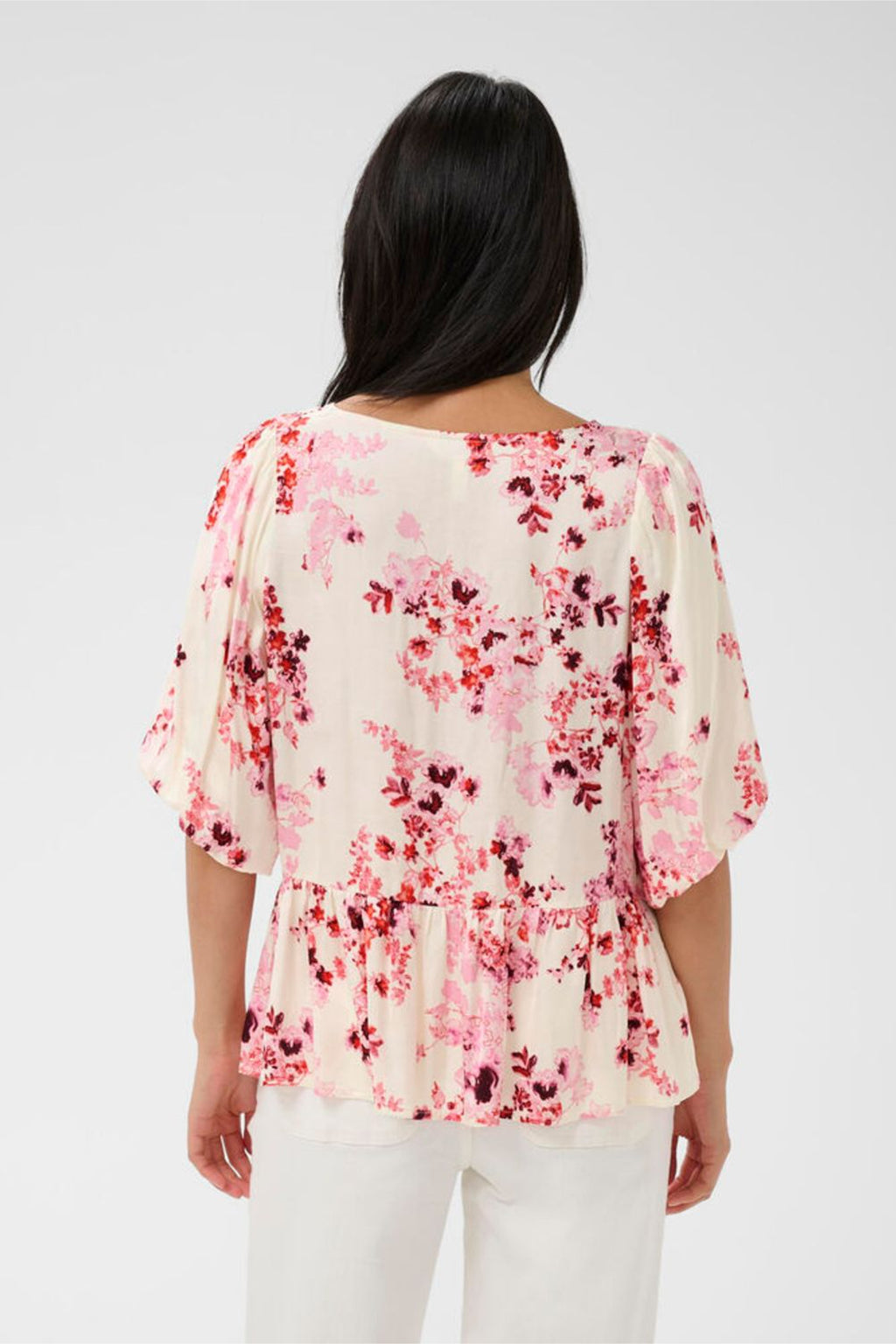 Part Two 30310421 AzeliaPW Pink Shadow Flower Print Blouse by Part Two, shop Part Two at Dotique online store.