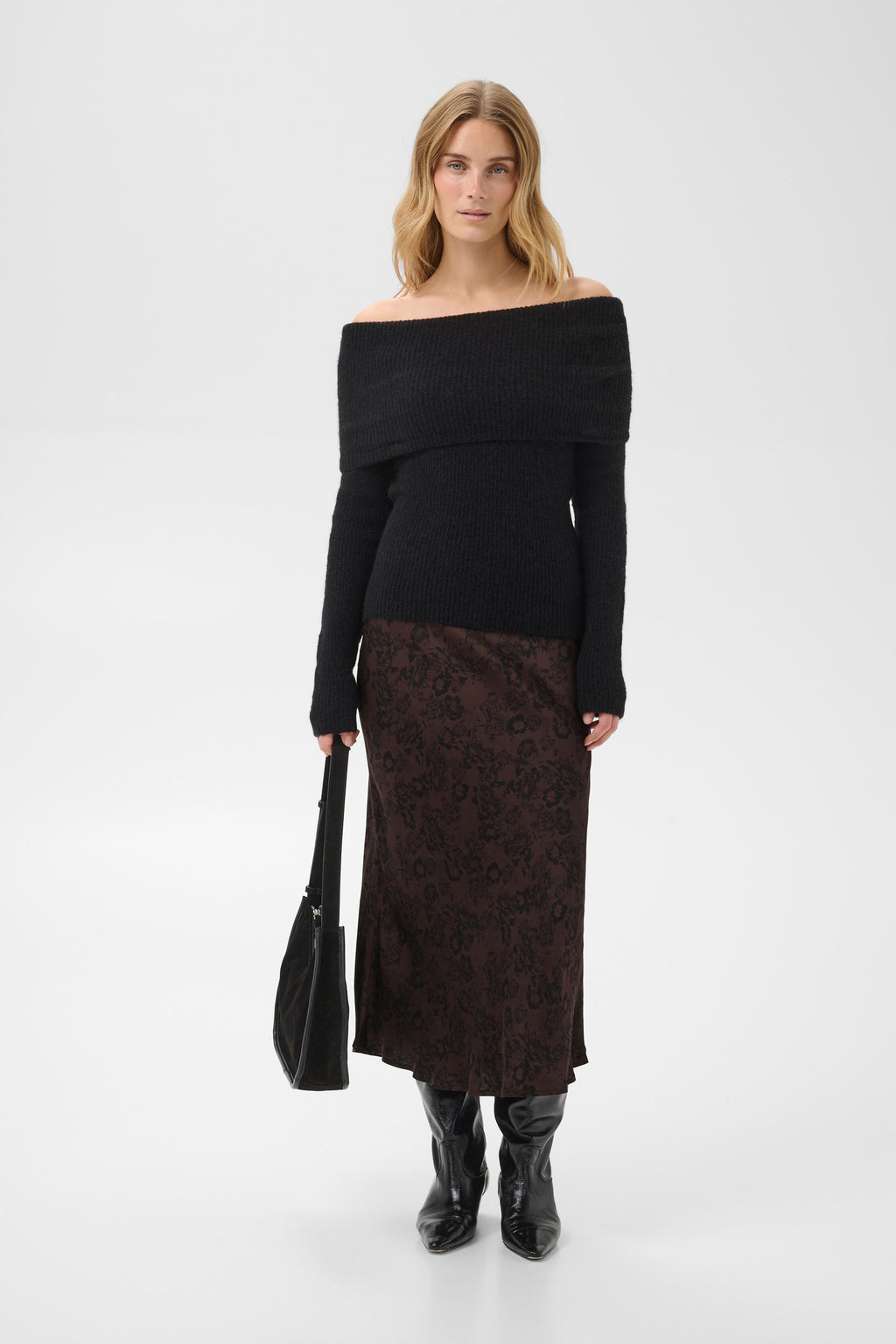 Part Two CandicePW Skirt Brown Gradient Flower 30311058 305460 – view 1. Shop Part Two at Dotique.