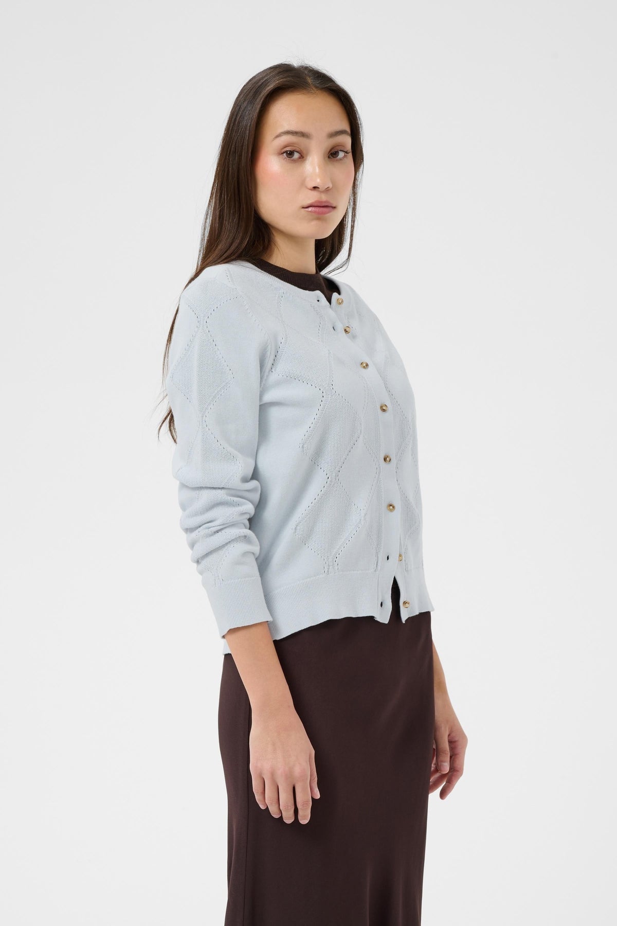 Part Two CiannaPW Cardigan Gray Dawn 30310793 144106 – view 2. Shop Part Two at Dotique.