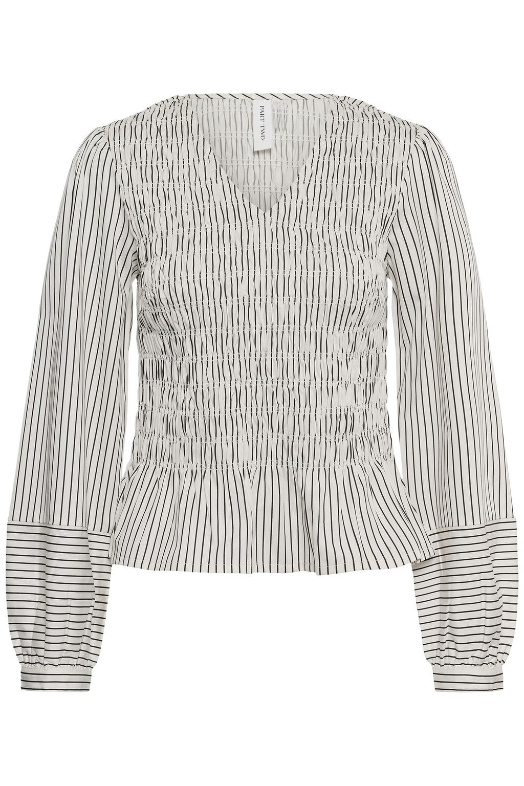 Part Two DewaPW Blouse Black Stripe 30310959 305464 – view 2. Shop Part Two at Dotique.