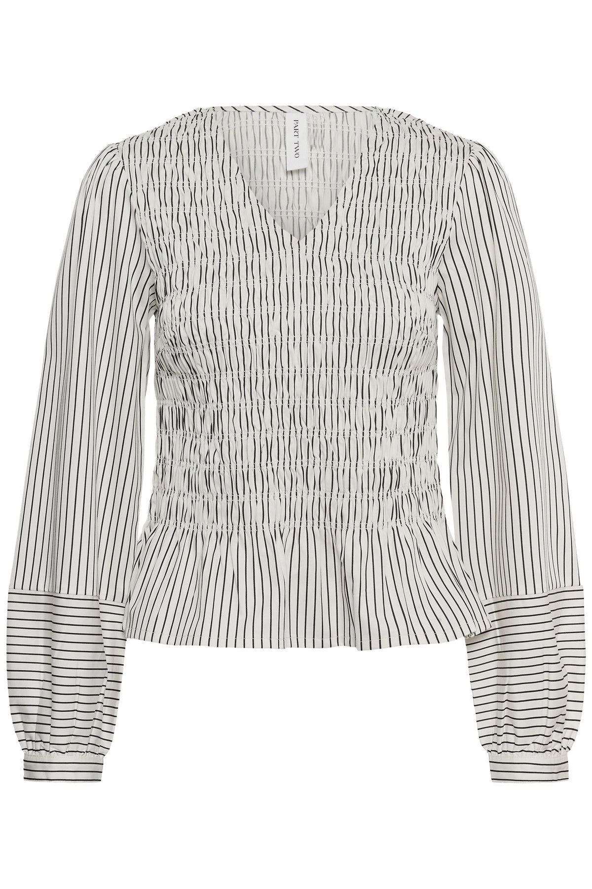 Part Two DewaPW Blouse Black Stripe 30310959 305464 – view 2. Shop Part Two at Dotique.