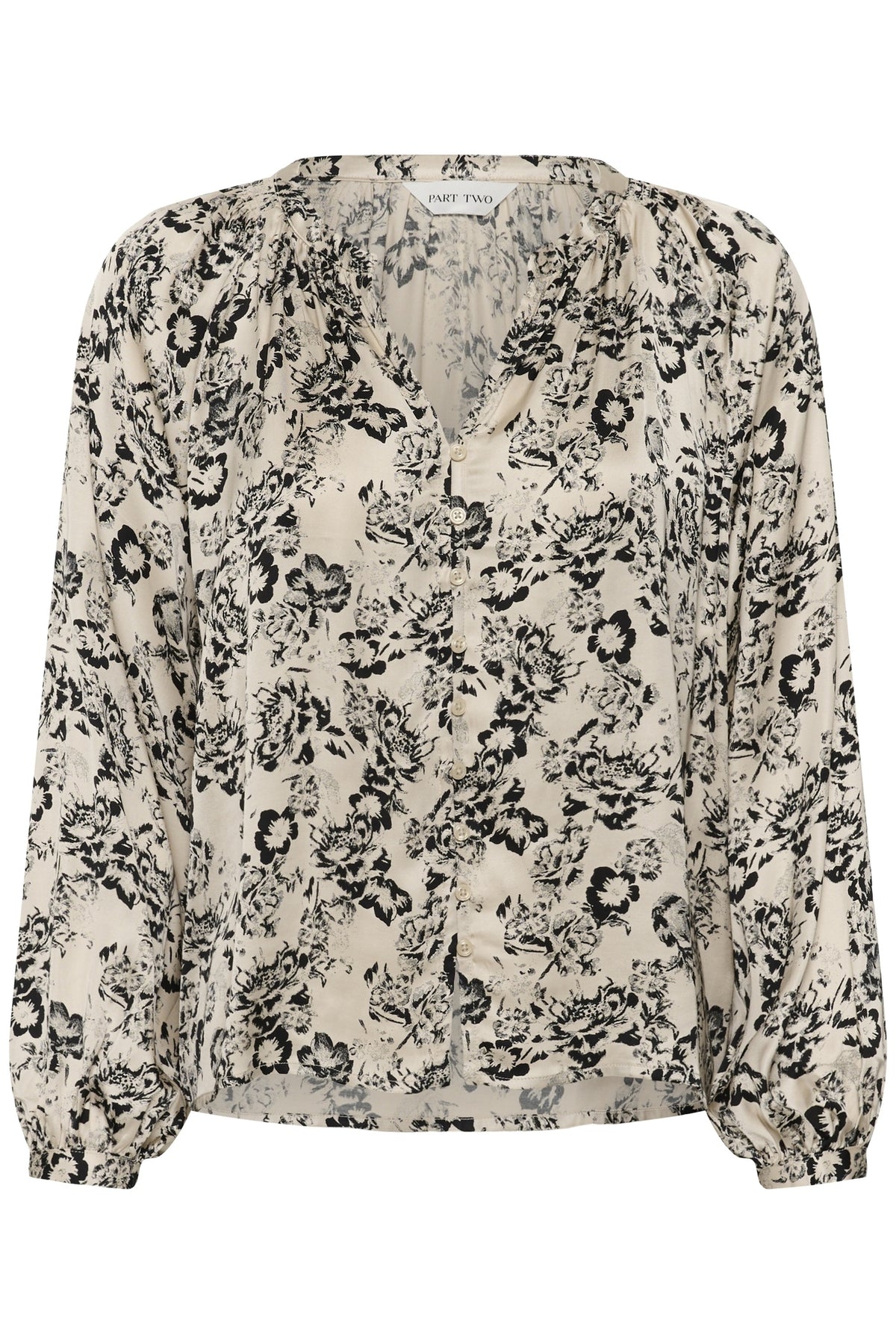 Part Two DoaaPW Blouse Black Gradient Flower 30311024 305459 – view 2. Shop Part Two at Dotique.