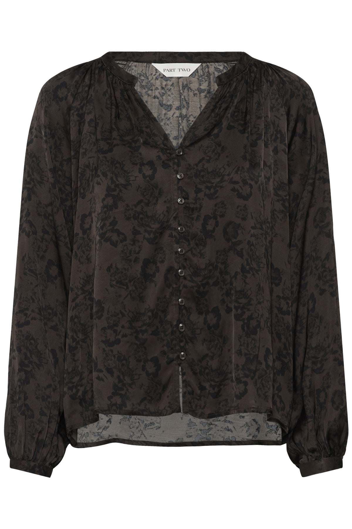 Part Two DoaaPW Blouse Brown Gradient Flower 30311024 305460 – view 2. Shop Part Two at Dotique.
