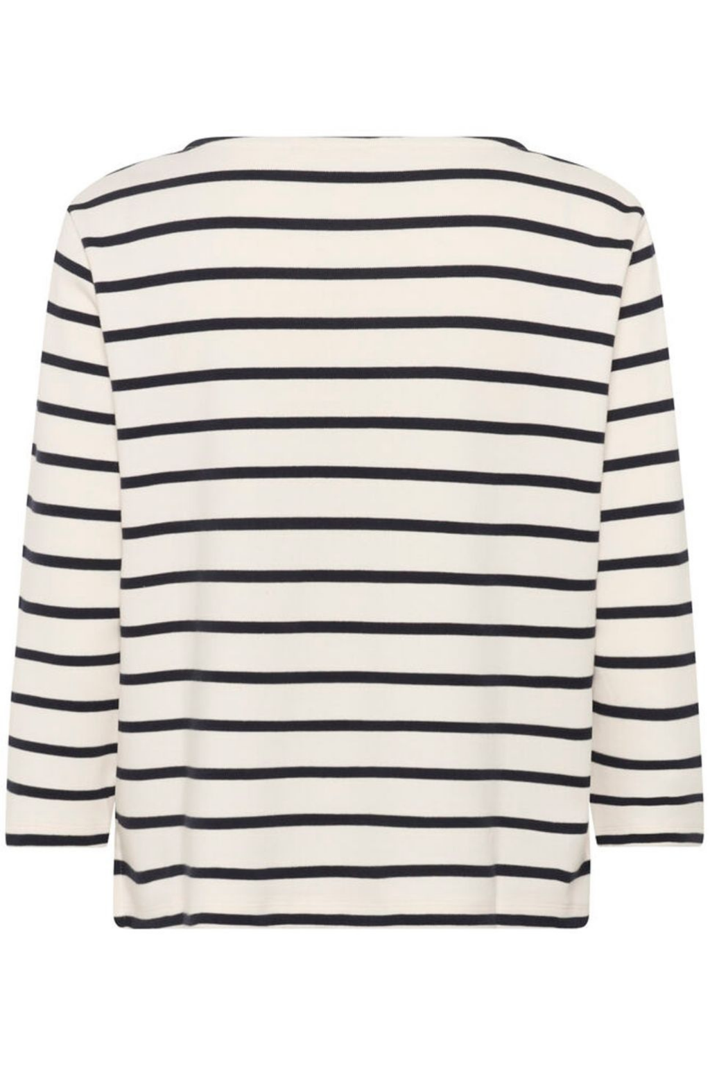 Organic cotton striped T-shirt by Part Two in dark navy and white. A timeless, easy-to-wear everyday staple.