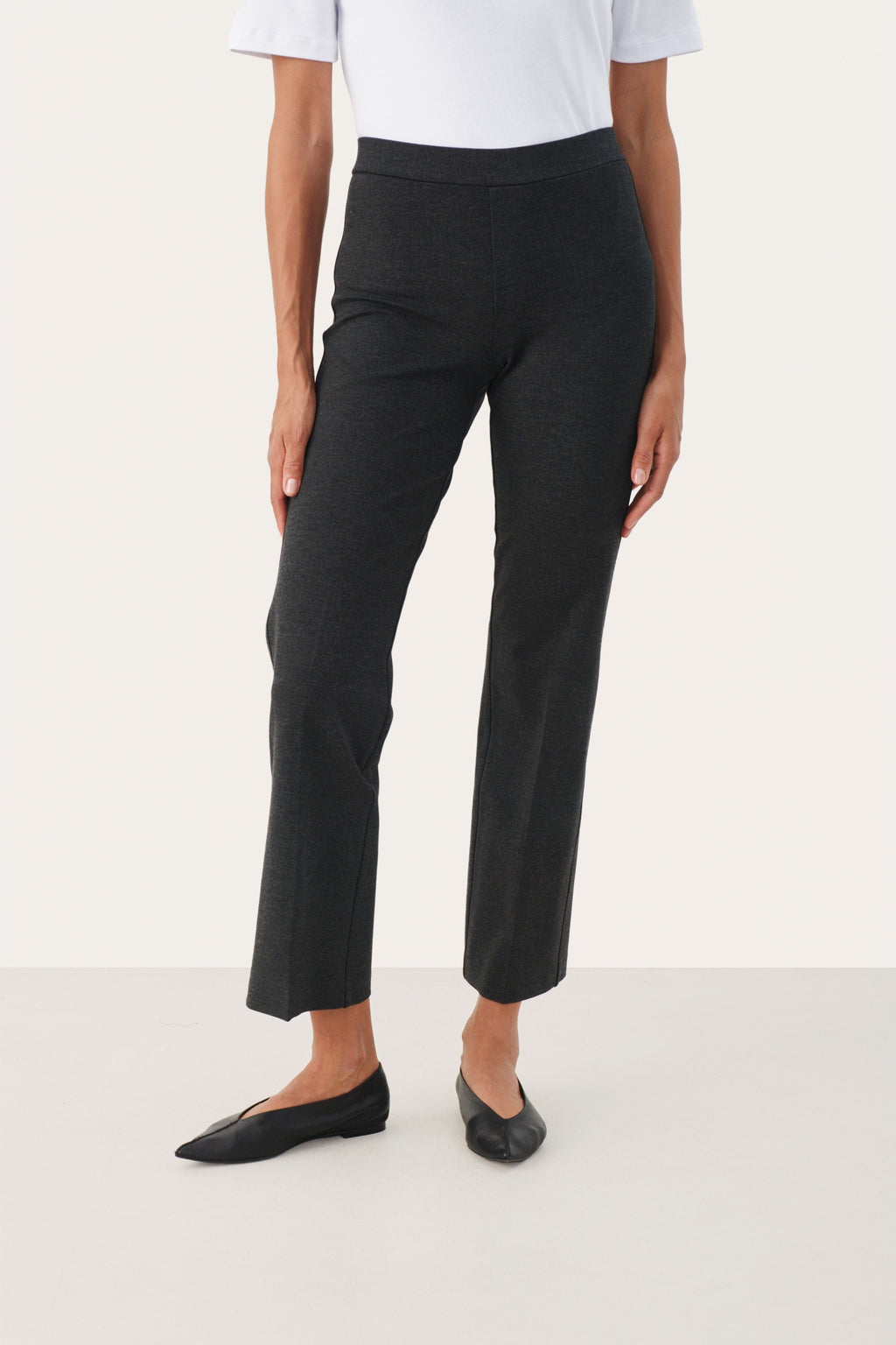 Part Two PontaPW Trousers Dark Grey Melange 30308365 – view 2. Shop Part Two at Dotique.