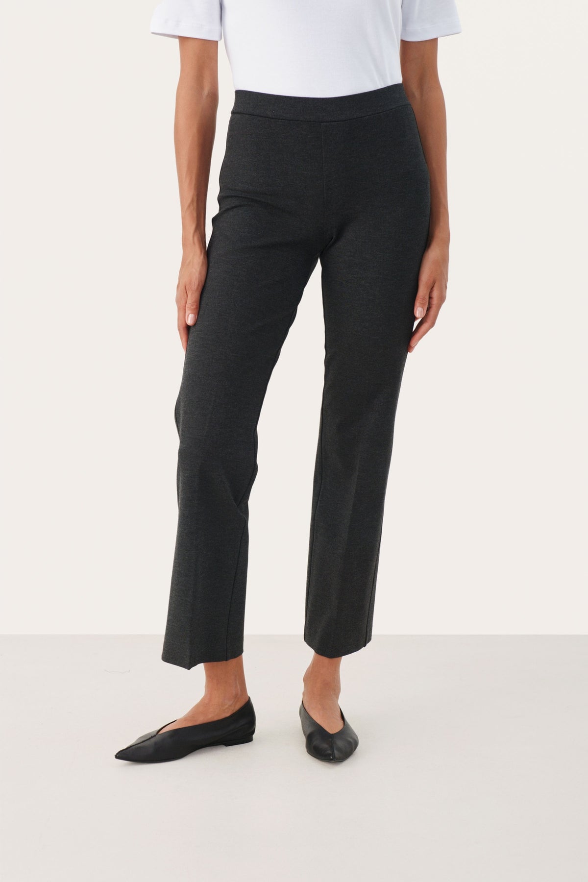 Part Two PontaPW Trousers Dark Grey Melange 30308365 – view 2. Shop Part Two at Dotique.