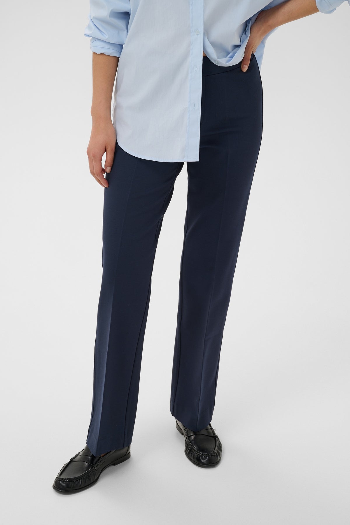 Part Two PontaPW Trousers Dark Navy 30310268 194013 – view 2. Shop Part Two at Dotique.