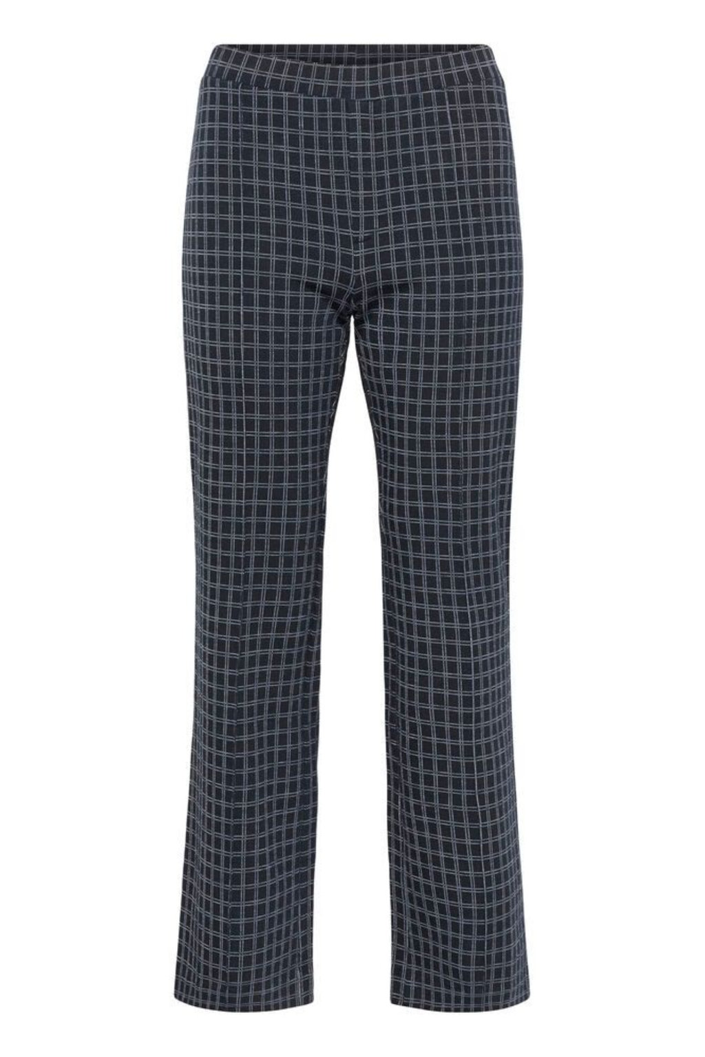 Part Two PontasPW Mini Dark Navy Check easy-fit ankle trousers – Dotique