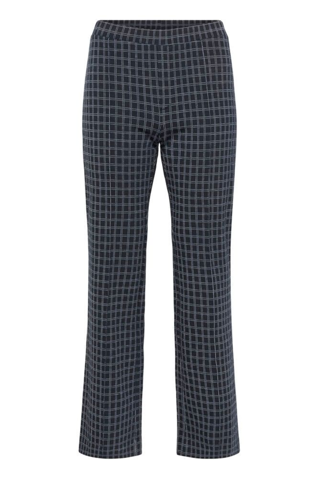 Part Two PontasPW Mini Dark Navy Check easy-fit ankle trousers – Dotique