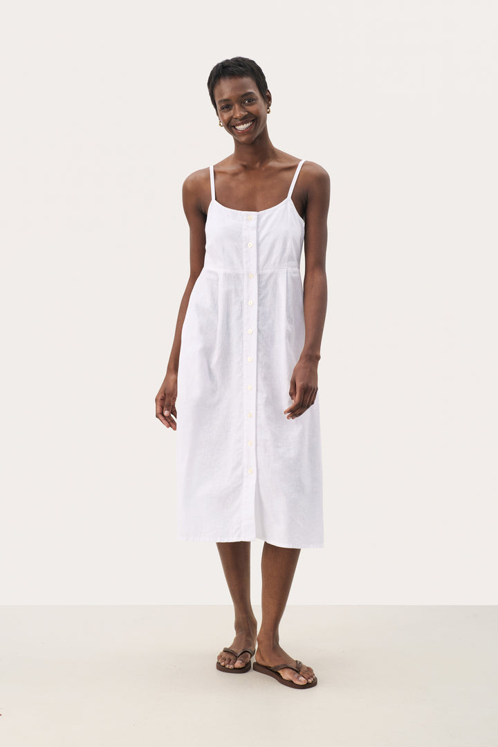 Part Two 30309615 ReysaPW Linen Dress Bright White