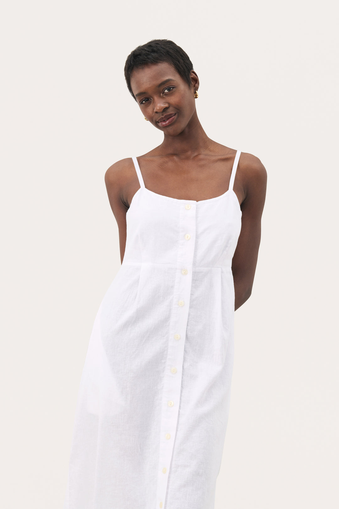 Part Two 30309615 ReysaPW Linen Dress Bright White