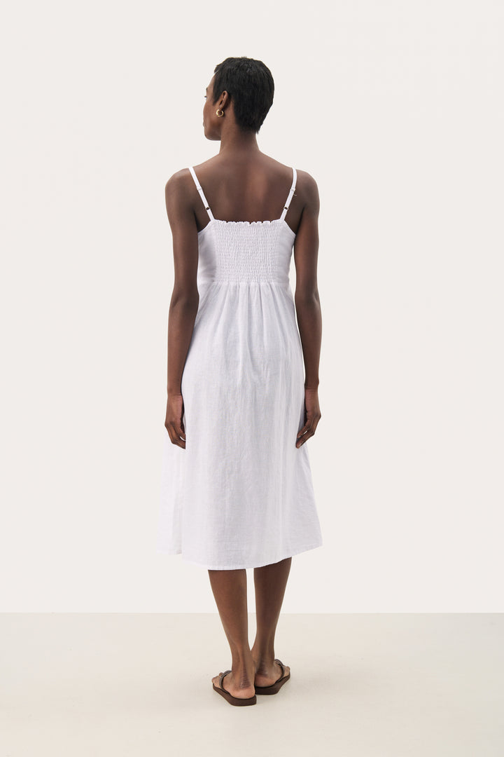 Part Two 30309615 ReysaPW Linen Dress Bright White