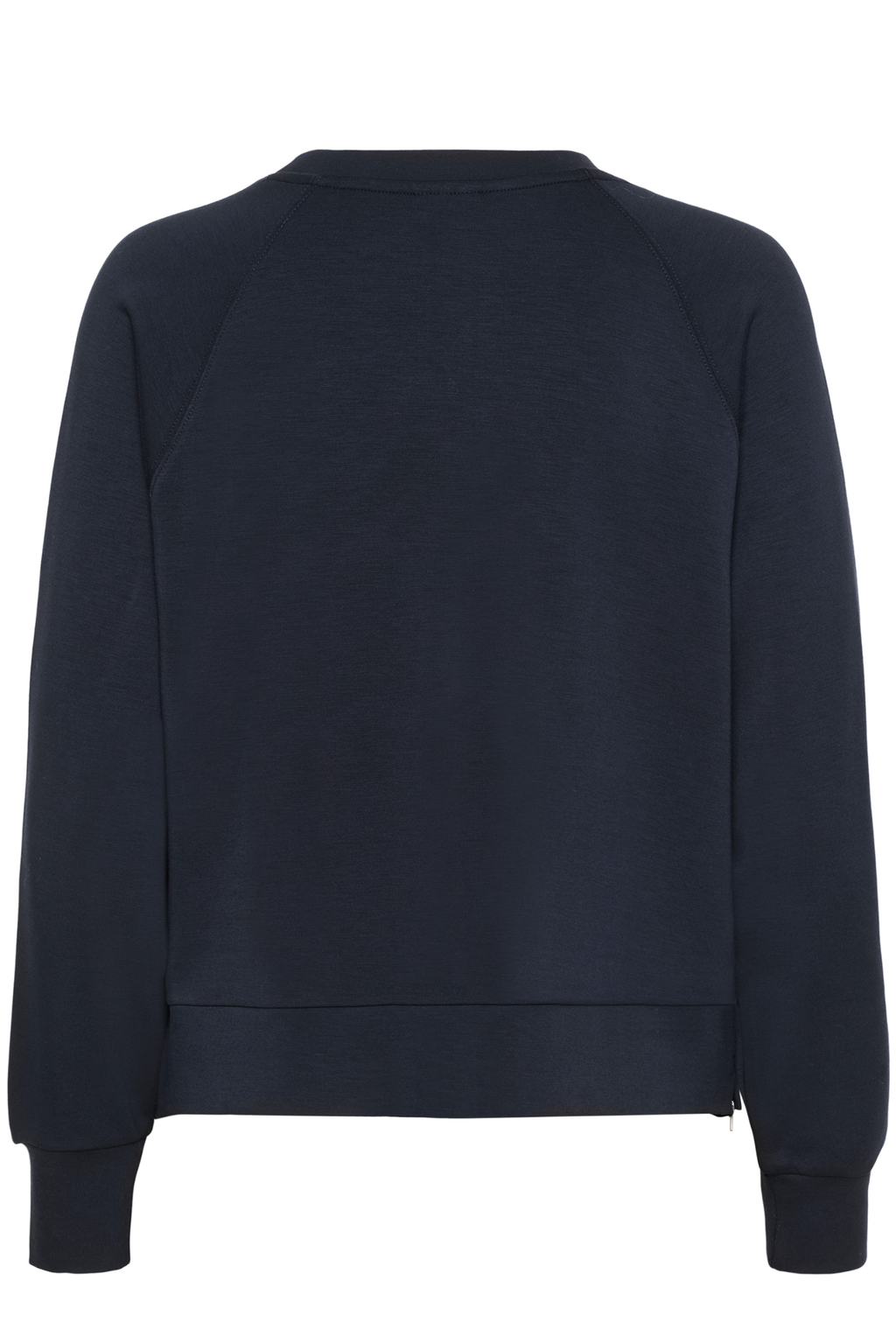 Dark navy sweatshirt by Part Two with side zip details. Soft, relaxed and easy to wear for everyday comfort.