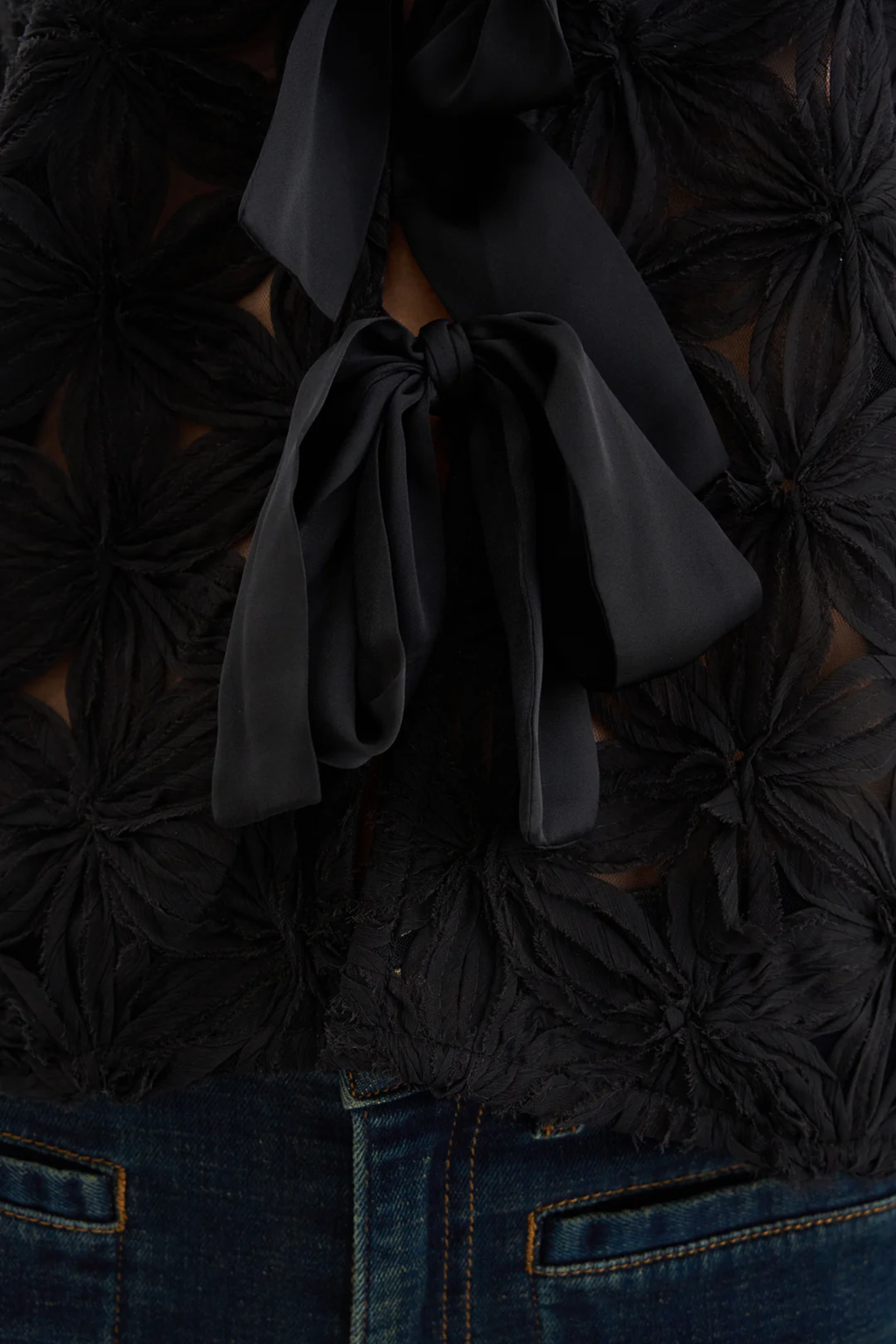 Pieszak J235156 PD-Lexie D Chiffon Tie Jacket Black