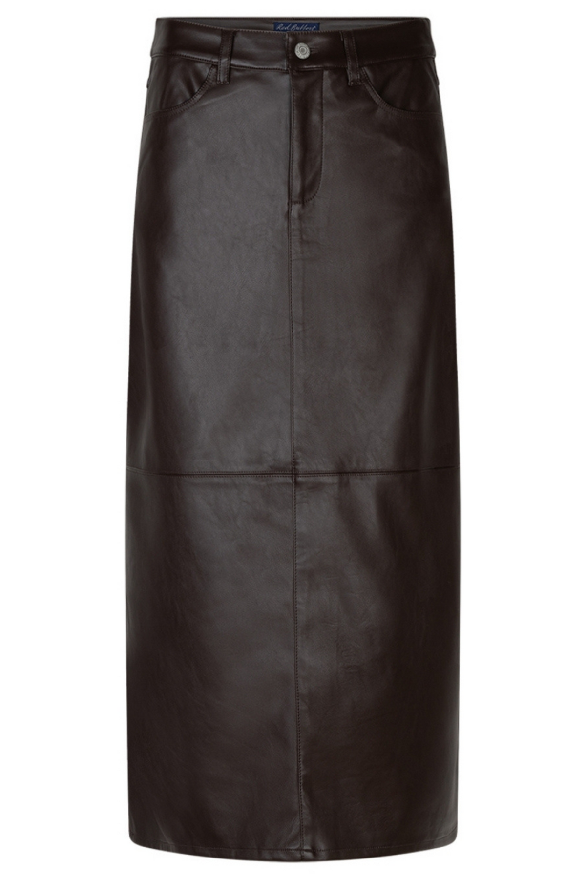 Red Button SRB4629 Aline Faux Leather Skirt Brown