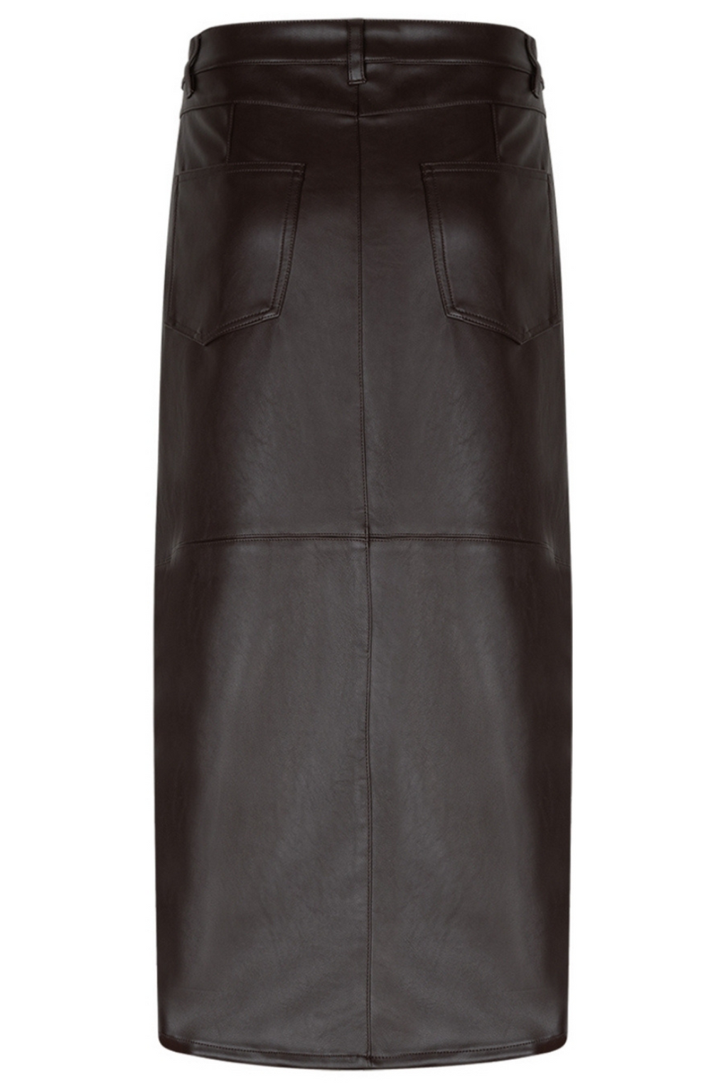 Red Button SRB4629 Aline Faux Leather Skirt Brown