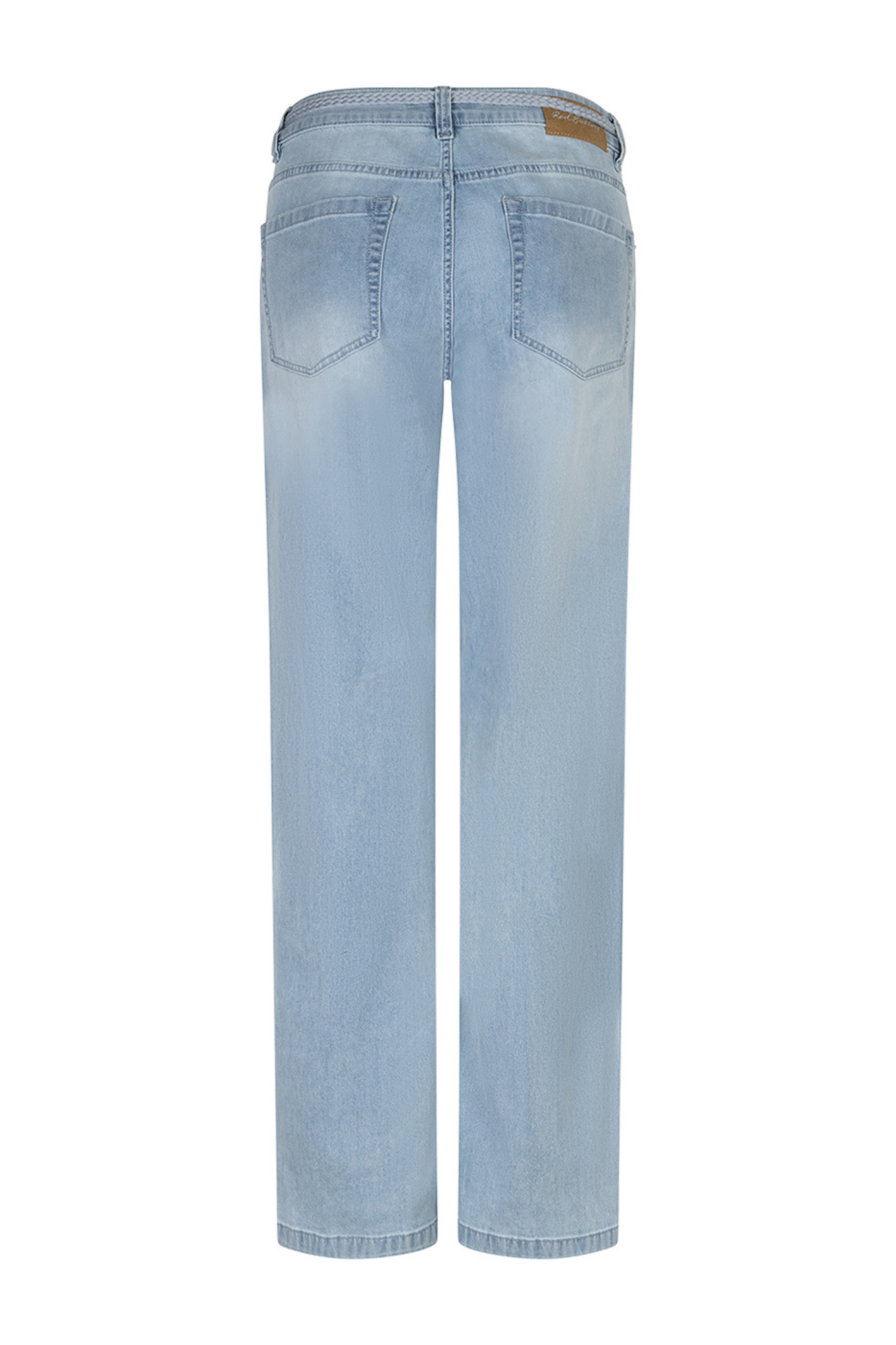 Red Button SRB4848 Colette & Belt White Bleach Jeans L31 back view wide leg denim shop Red Button at Dotique