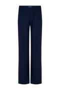 Wide-leg ponte trousers by Red Button in dark blue. High-rise, comfortable and easy to dress up or down. Shop now at Dotique.