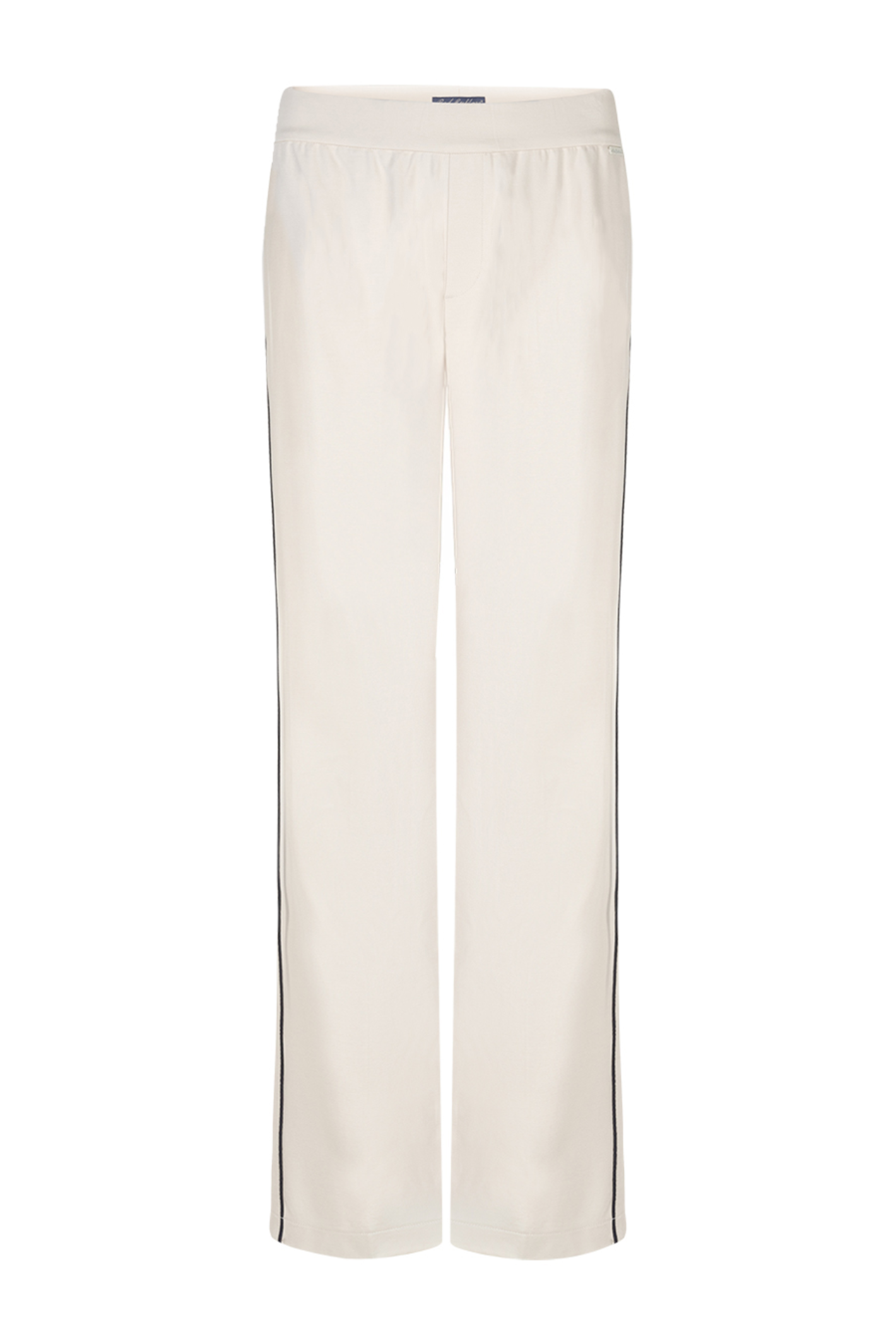 Wide-leg ponte trousers by Red Button in pearl. High-rise, comfortable and easy to style for everyday wear. Shop now at Dotique.