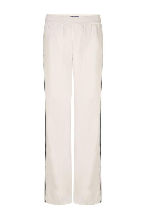 Wide-leg ponte trousers by Red Button in pearl. High-rise, comfortable and easy to style for everyday wear. Shop now at Dotique.