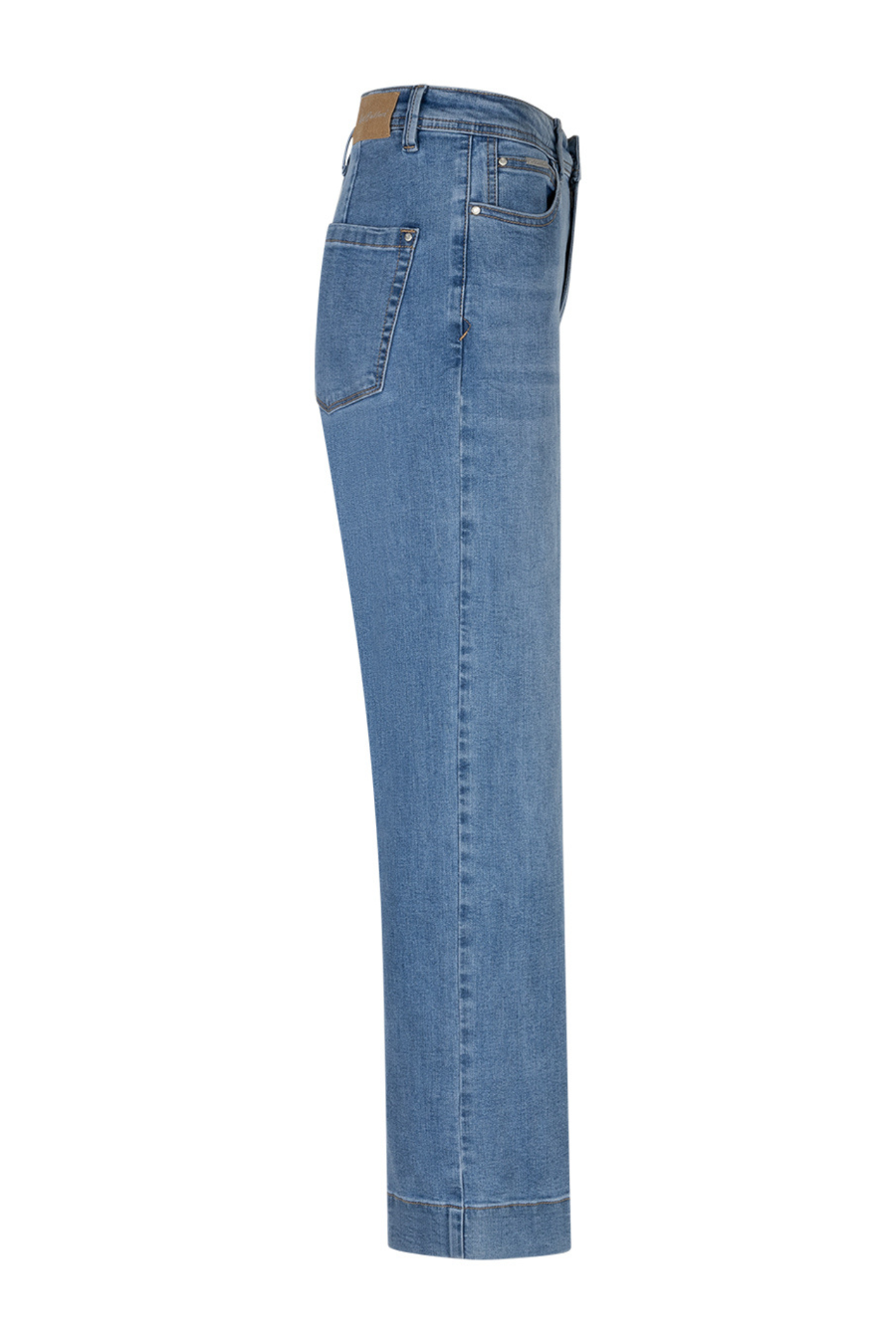 Red Button SRB4760 Conny Pressed Crease Mid Stone L28 jeans by Red Button, shop the vendor at Dotique online store.