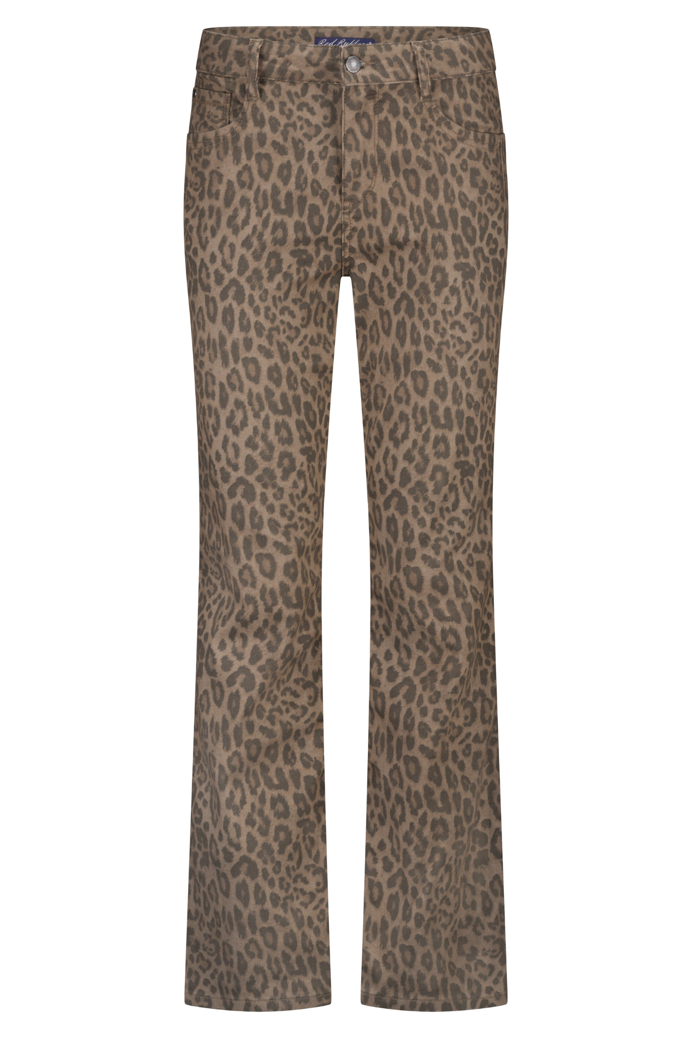 Red Button SRB4716 Kim Leopard Jeans L30 Mid Brown