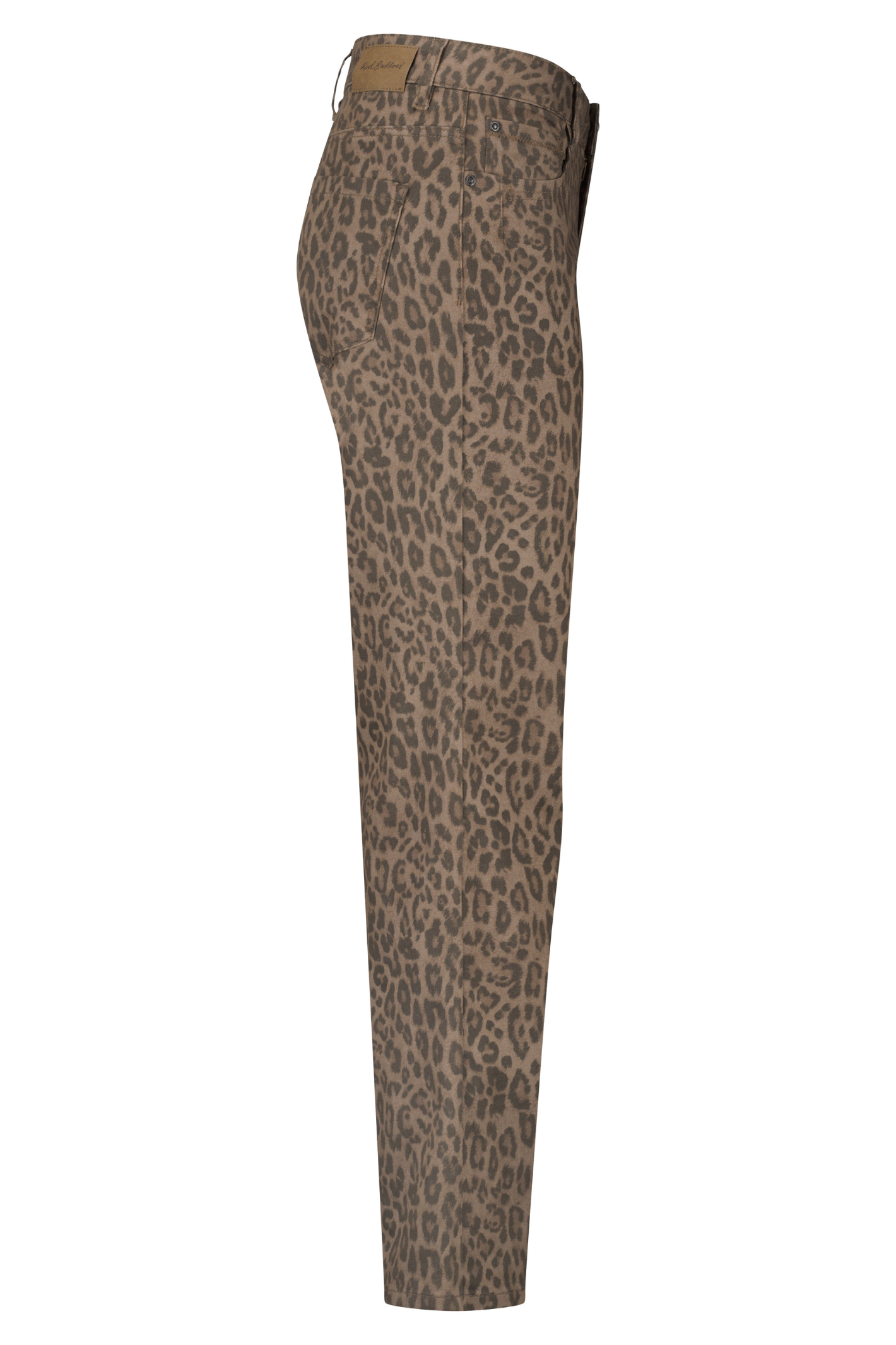 Red Button SRB4716 Kim Leopard Jeans L30 Mid Brown