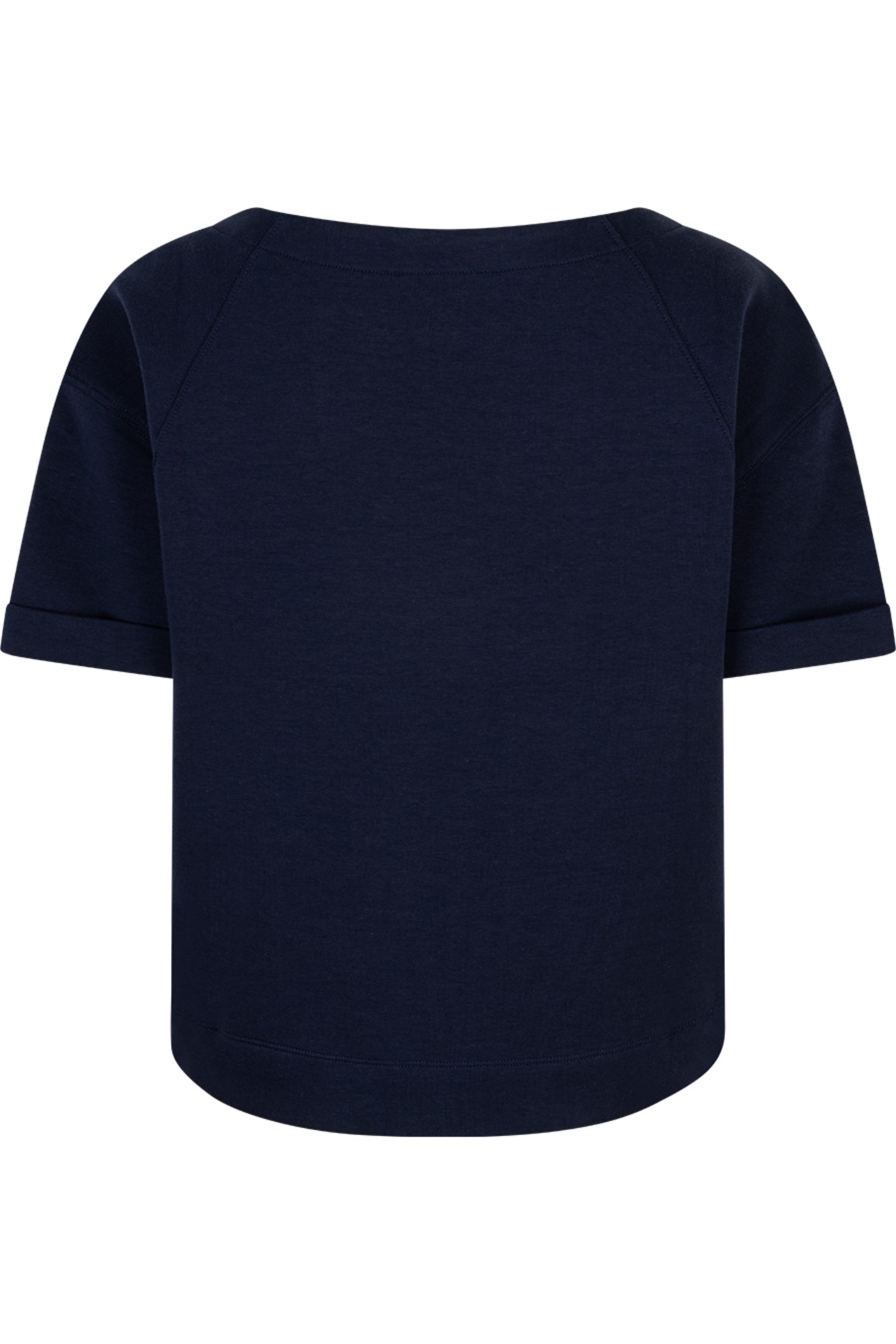 Red Button Skyler Scuba top in dark blue. Clean, structured and easy to wear every day. Shop online at Dotique.