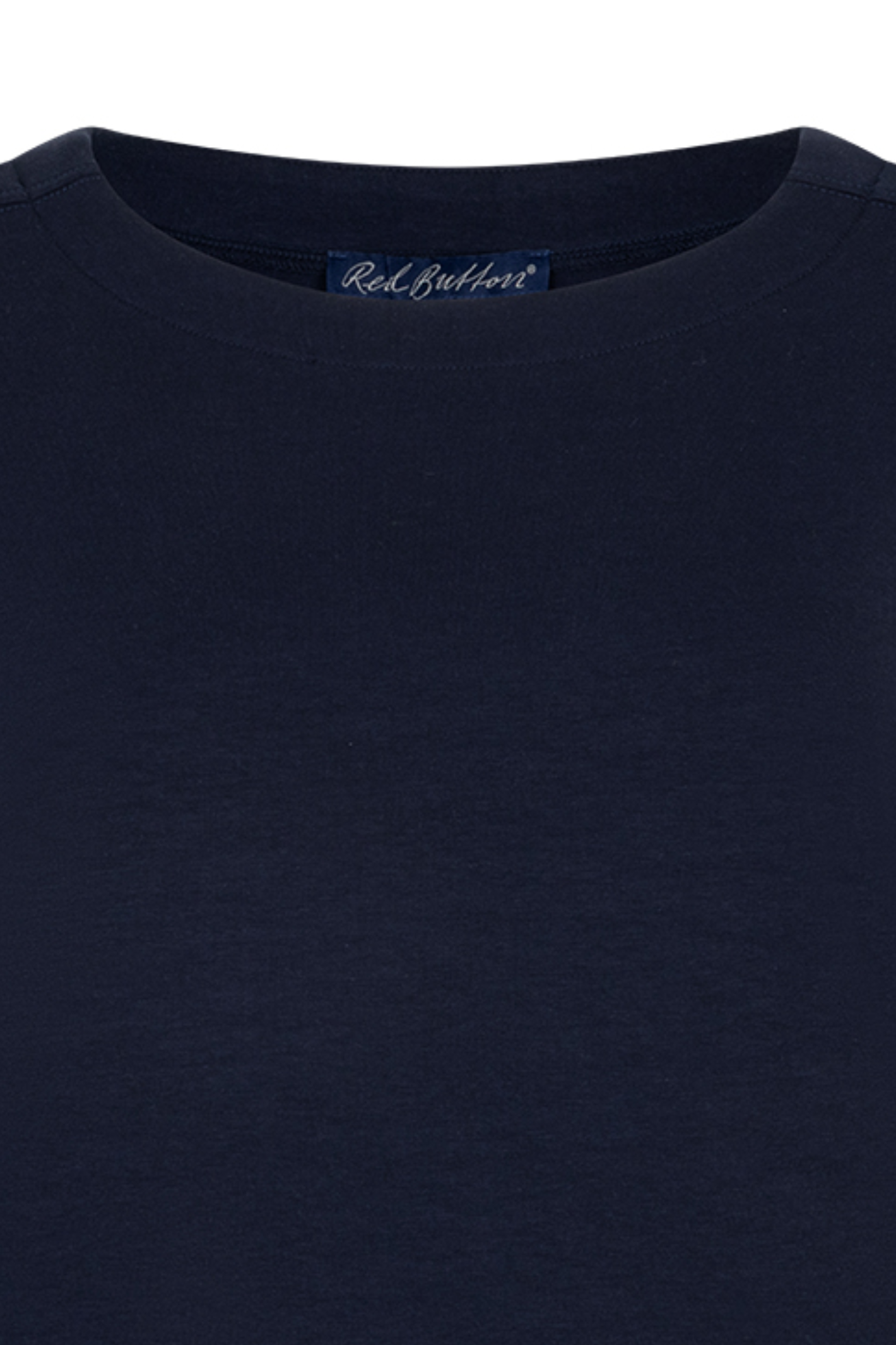 Red Button Skyler Scuba top in dark blue. Clean, structured and easy to wear every day. Shop online at Dotique.