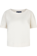 Skyler Scuba top by Red Button in ecru. Structured yet soft, easy to style and perfect for everyday outfits. Shop at Dotique.