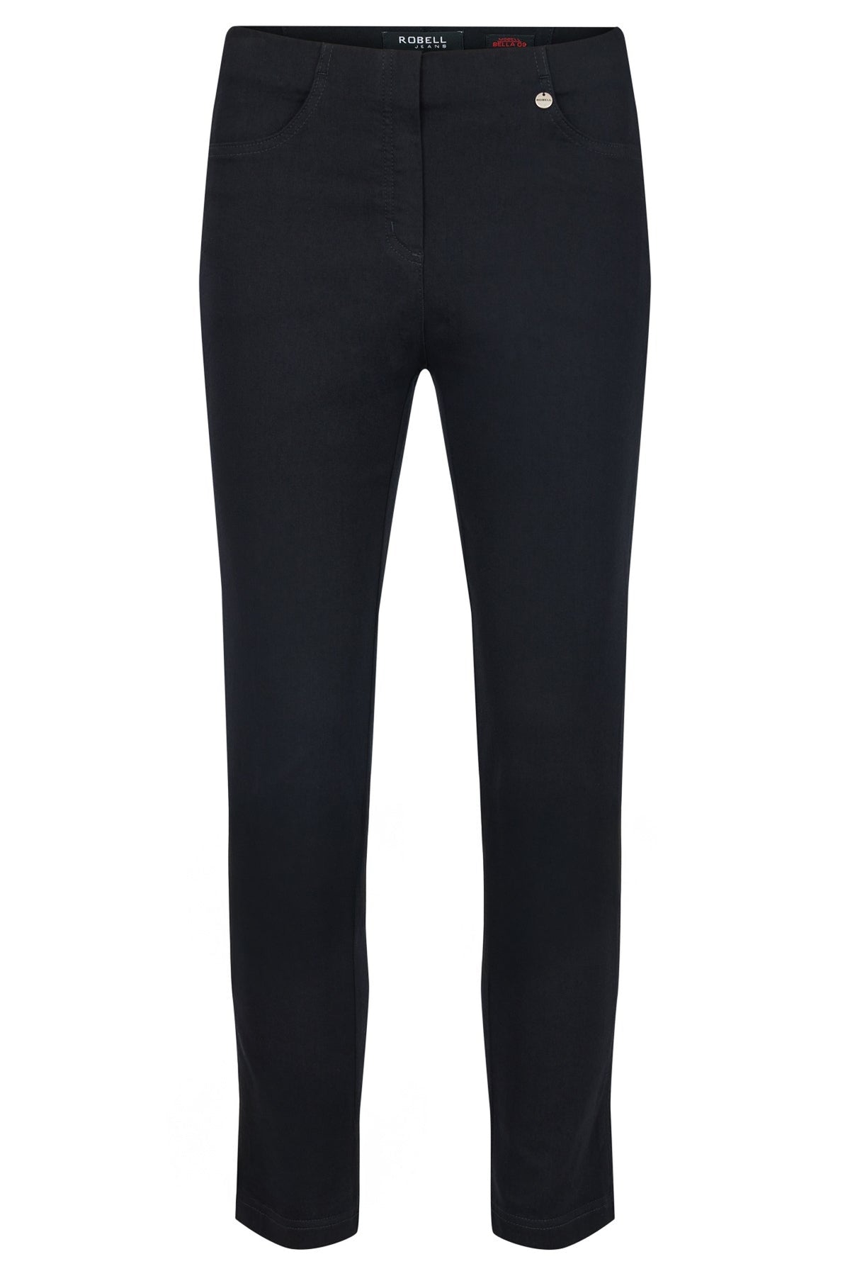 Robell jeans black, front view. Shop Robell at Dotique.